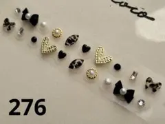 耳ツボジュエリー　20粒 ステンレス粒 ✳︎ヒョウ柄、ブラックリボン✳︎