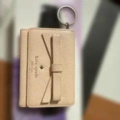 kate spade リボン付きキーケース ピンクベージュ