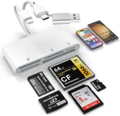 5in1 メモリーカードリーダー Lightning/USB-