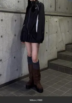 EMODA ナイロンジップアップブルゾン&ナイロンバルーンミニスカートのサムネイル
