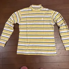 adidas ストライプ 長袖シャツ Mサイズ