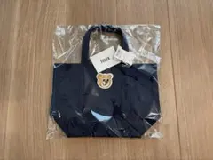 フェイラー　オールドテディ　ワッペントートバッグ　ネイビー　Lサイズ