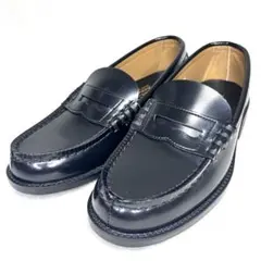 【ハルタ】ローファー 黒 レザー 24cm 通学 学生 3E 6550
