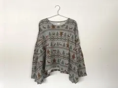 ネネット　ne-net ヘムラインカットソー　動物柄