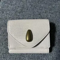 BURBERRY (バーバリー)Bシールドレザーウォレット3つ折り財布グレー