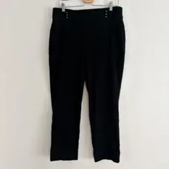 ブラック L パンツ フィット ストレッチ 長ズボン ウエストゴム きれいめ 楽