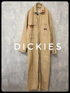 専用出品　Dickies　長袖つなぎ　オールインワン　ワッペン　ベージュ　フリー