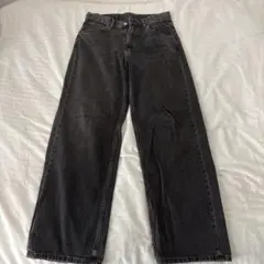 ZARA ダークグレー ワイドレッグデニム USA30