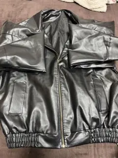 ブラック レザージャケット 合成皮革