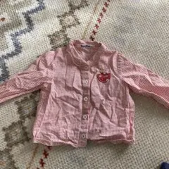 ファミリア】familiar チェックブラウス　80