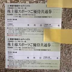 東急不動産 株主様スポーツご優待共通券 株主優待券 2枚