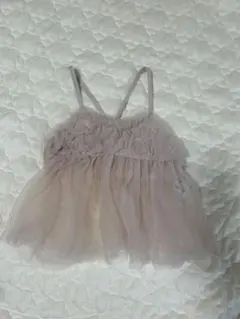 【未使用】プティマイン チュールチュニック 90サイズ ピンク 水通しのみ