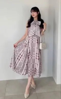 アプワイザーリッシェ♡シアーチェックプリントワンピース - メルカリ