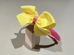 キッズカチューシャ ハンドメイド 黄色リボン