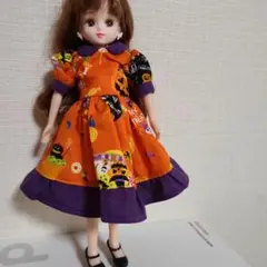 No.66　ハンドメイド　リカちゃんの服　ハロウィンワンピース