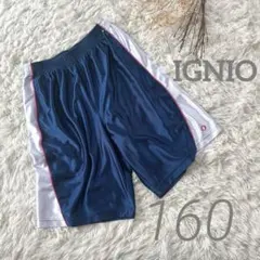 イグニオ＊キッズ ジャージ ハーフパンツ 160 紺 ライン 可愛い