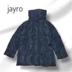 美品 jayro ダウンジャケット フェザー ネイビー 防寒 レディース Fのサムネイル