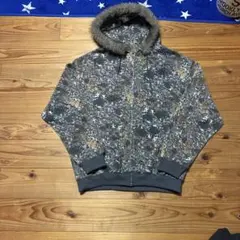 サーマル　ニット　ファージャケット　ダブルジップパーカー　リアルツリー