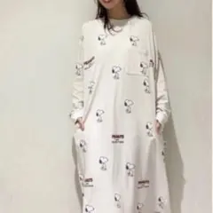 ジェラートピケ　部屋着　スヌーピーコラボ　ルームウェア