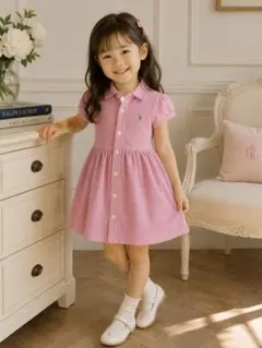 Ralph Lauren 半袖ポロワンピース ピンク 110cm キッズ服のサムネイル