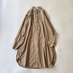 【美品】OMEKASI コットン　スリット　ロングビッグシャツのサムネイル