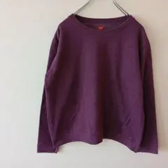 USA古着 Hanes 無地スウェット パープル M