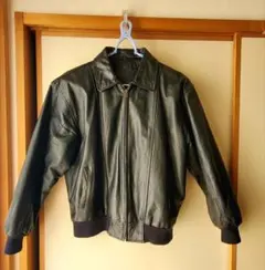 ブラック　ZEALZIP 牛革 レザー ジャケット　サイズL