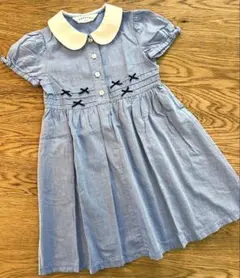 CHOPIN ショパン　半袖　ワンピース　リボン　水色　お受験　通塾