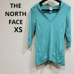 1点もの✨️THE NORTH FACE 【XS】フード付きTシャツ ターコイズ