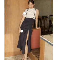 leinwande ラインヴァンド shirred slit skirtのサムネイル