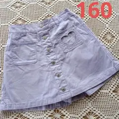 Riccaricca　160cmショートパンツ薄手デニム生地 パープル used