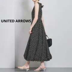 美品✨ユナイテッドアローズ リネンVネックワンピース麻100