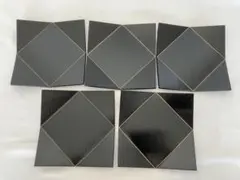 漆器　掻合塗　茶道　菓子皿　干菓子器 　5枚