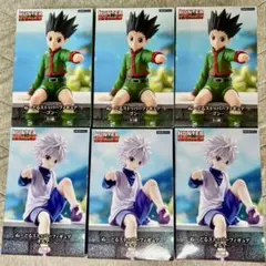 ハンターハンター　ぬーどるストッパー　フィギュア　ゴン　キルア　6個セット