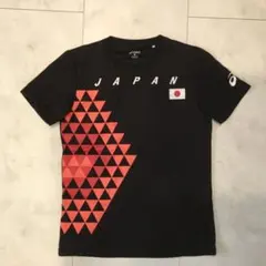ASICS JAPAN Tシャツ 黒/赤