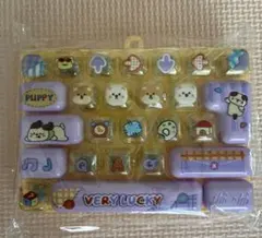 キーボード風 プッシュポップ キーホルダー パープル