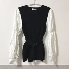 INGNI イング　トップス　黒　白　ニット