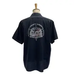 7548  RED KAP ワークシャツ　オープンカラーシャツ　輸入古着　XXL