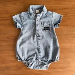 futafuta デニム ロンパース バースデイ 80