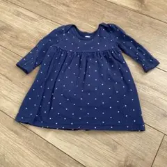 OLD NAVY ネイビー ドット柄 ワンピース 5-6Mのサムネイル