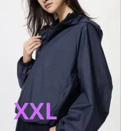 ポケッタブルuvカットパーカ チェック柄　XXL