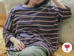 ニコアンド COLORマイスターサラットTシャツ Mのサムネイル