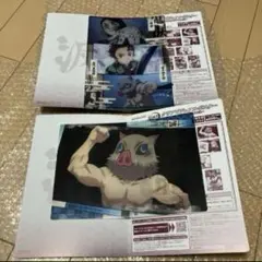 劇場版鬼滅の刃　無限列車編　クリアビジュアルポスター2種　炭治郎・伊之助・魘夢