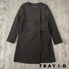FRAY I.D ノーカラー トレンチコート ブラック