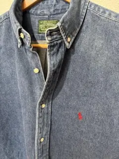 (古着) Ralph Lauren デニムシャツ ボタンダウン Mサイズ