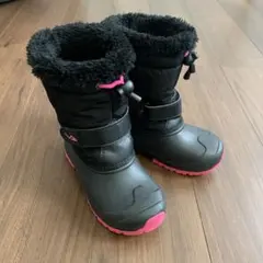 キッズ スノーブーツ 黒/ピンク 19-20サイズ