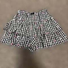 【美品】mezzo piano ショートパンツ ギンガムチェック柄 130cm
