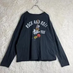 XL　ロングTシャツ　ディズニー　ミッキー　ロックンロール　ギター　ユニセックスのサムネイル