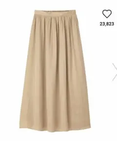GU★サテンエアリースカートZ ★ベージュ  Lsize