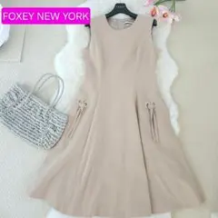 ♡FOXEY NEW YORK ワンピース 40♡ FOXEY NEWYORK フォクシー ギャザードレス ワンピース ネイビー